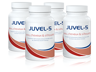 Commander le lot de 4 mois de JUVEL-5 peau, cheveux & silhouette avec livraison gratuite